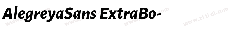 AlegreyaSans ExtraBo字体转换